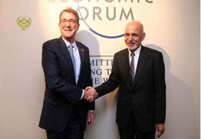 Ghani, Carter Discuss  Afghanistan Security Situation